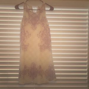 Francescas ivory and periwinkle lace dress